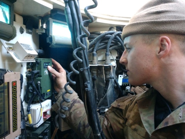 Soldier uses Mounted Assured PNT system (MAPS) (U.S. Army) Soldier uses Mounted Assured PNT system (MAPS) (U.S. Army)
