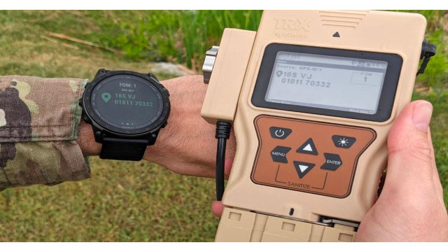 A Soldier holds Project Manager Positioning, Navigation and Timing's (PNT's) Dismounted Assured PNT System Generation II, or "DAPS GEN II" as part of a product demo. DAPS GEN II enables dismounted Army forces to shoot, move and communicate in GPS-challenged environments. (Photo Credit: U.S. Army)